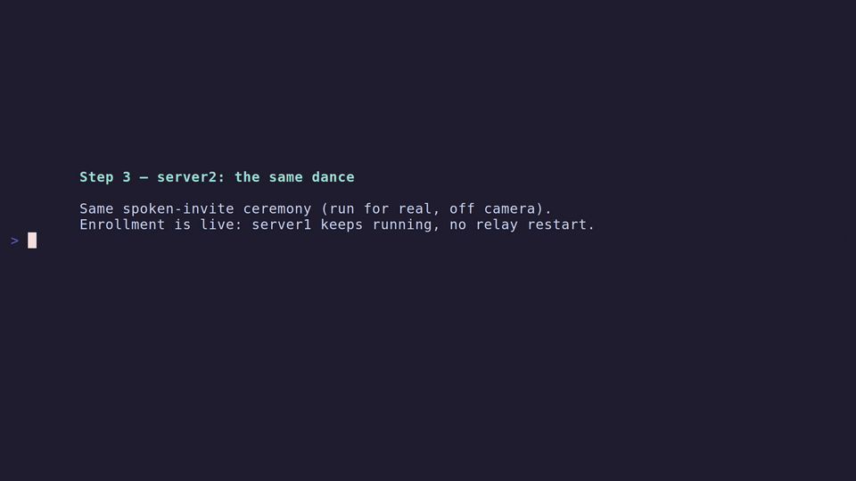 Step 3 — enroll server2