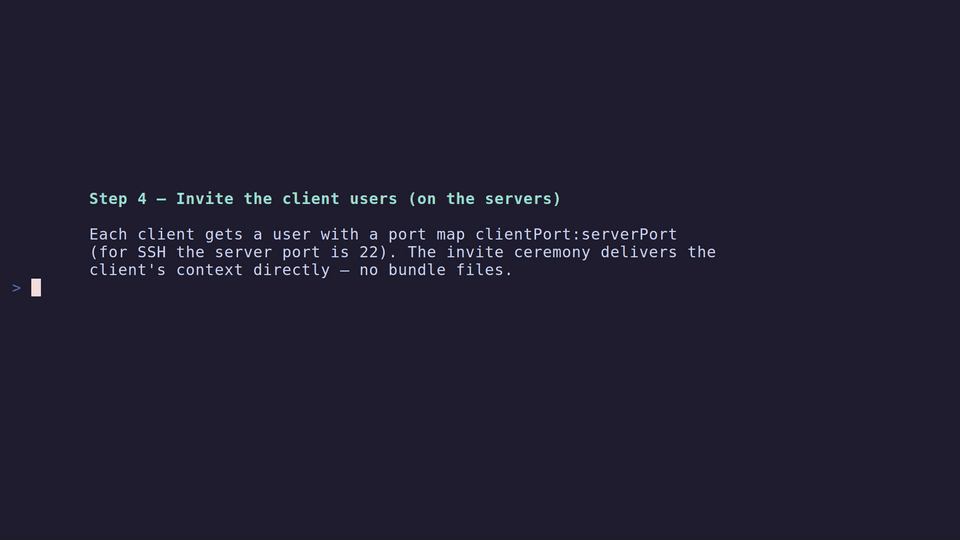 Step 4 — create the client users